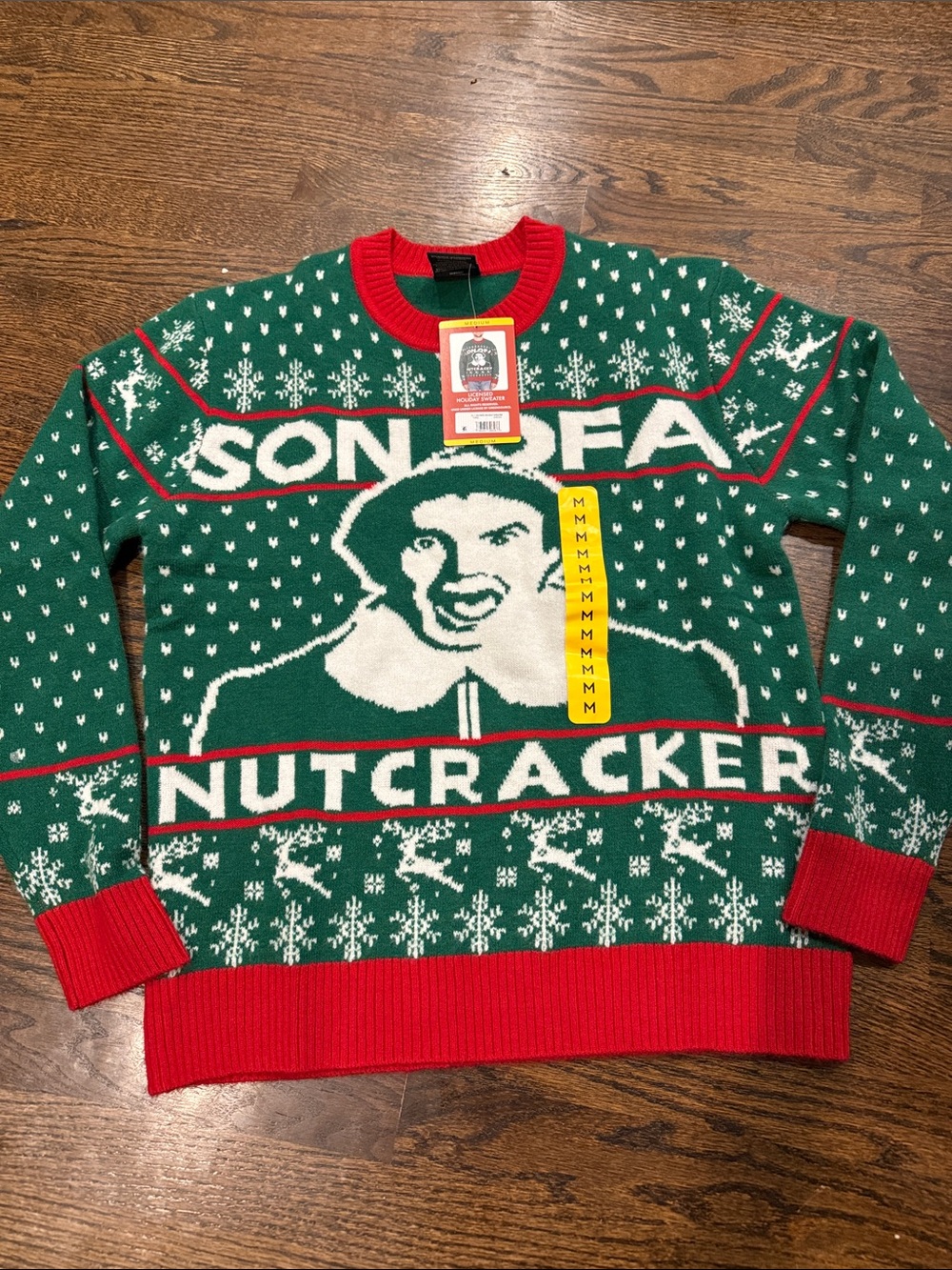 Men’s elf sweater medium Green & Red Holiday 'Nutcracker' Sweater